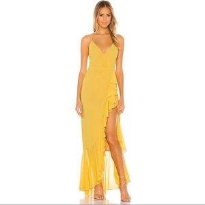 NWT Lovers + Friends Eyes on You Maxi Dress in Butter Yellow